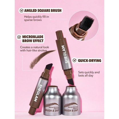 Sheglam Brow-Fection Brush Dip Eyebrow Mascara 08 Chocolate
