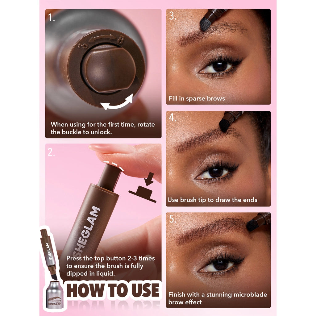 Sheglam Brow-Fection Brush Dip Eyebrow Mascara 08 Chocolate