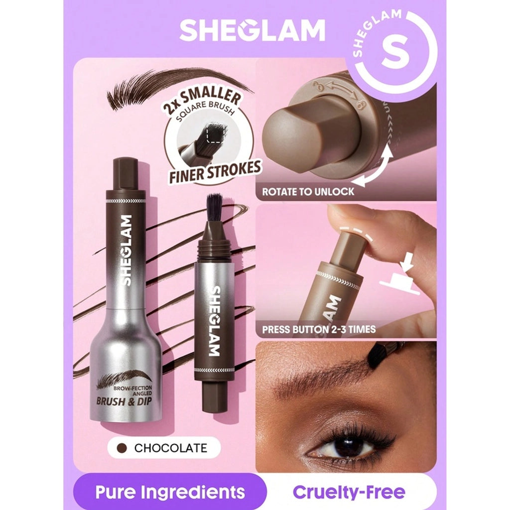 Sheglam Brow-Fection Brush Dip Eyebrow Mascara 08 Chocolate