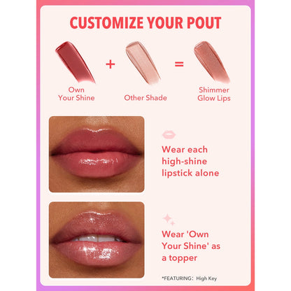 Sheglam Mirror Kiss Shine Lipstick 100 Rule Breaker