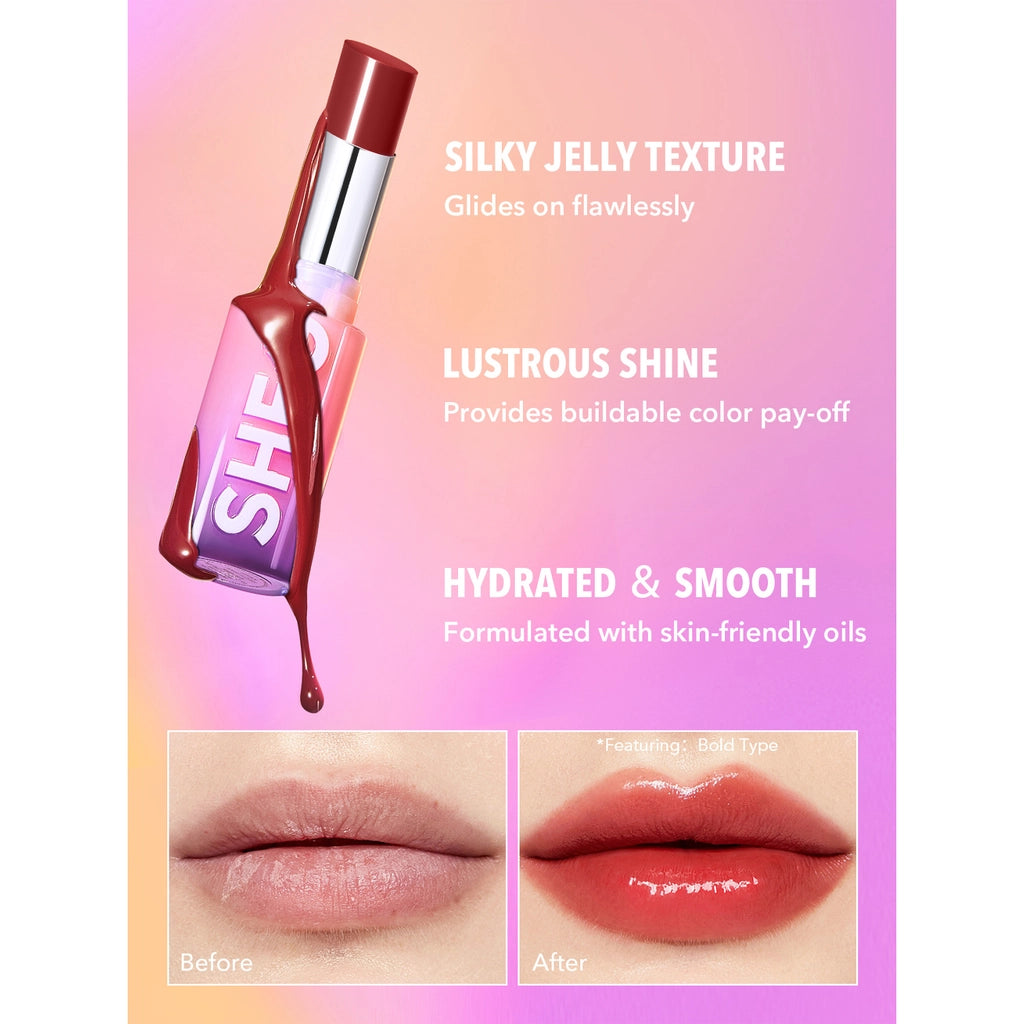 Sheglam Mirror Kiss Shine Lipstick 100 Rule Breaker