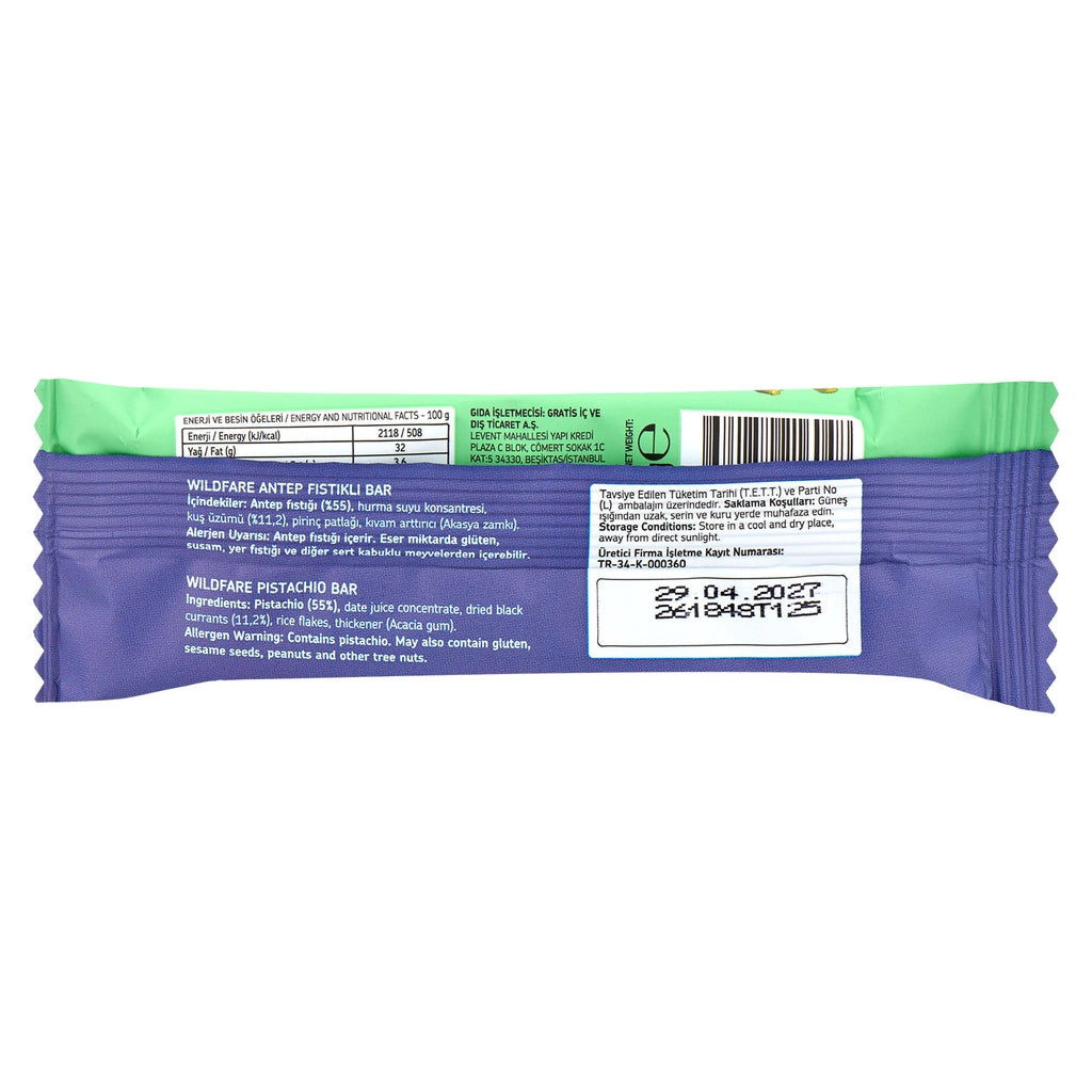 Wildfare Pistachio Bar 30 gr