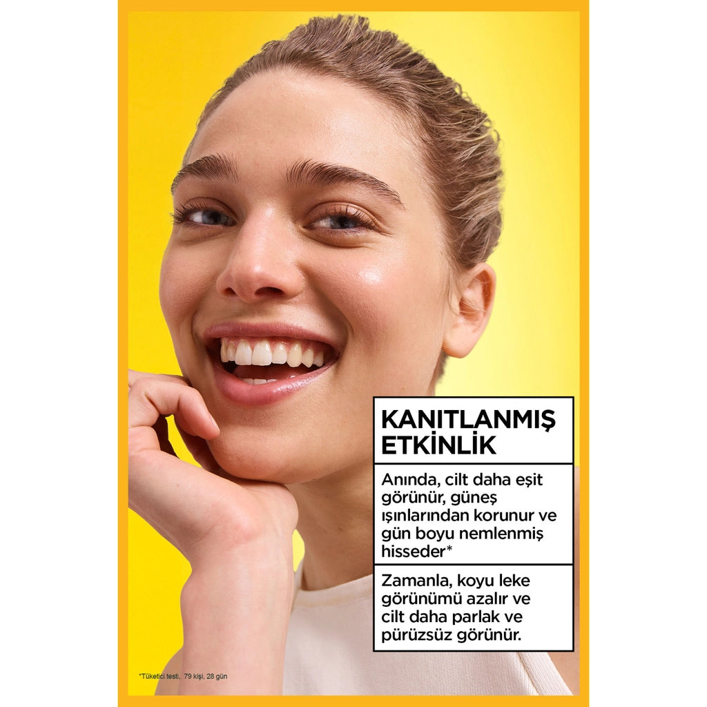 Garnier Vitamin C Wonder Tint 3 Effects in 1 50+SPF Colored Moisturizing Face Sun Cream 40 ml Light Tone
