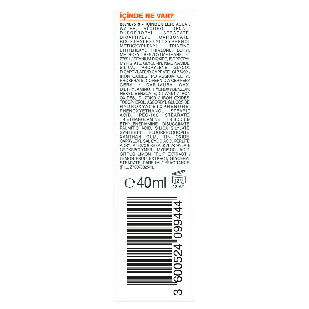 Garnier Vitamin C Wonder Tint 3 Effects in 1 50+SPF Tinted Moisturizing Face Sun Cream 40 ml Medium Tone