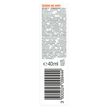 Garnier Vitamin C Wonder Tint 3 Effects in 1 50+SPF Tinted Moisturizing Face Sun Cream 40 ml Medium Tone