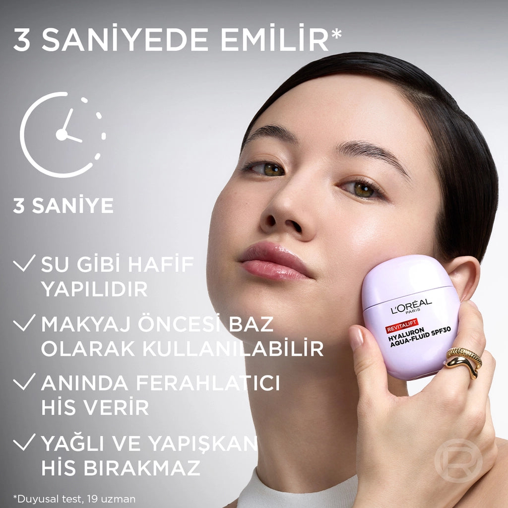 Loreal Paris Revitalift Plumping Lightweight Moisturizing Face Cream with Hyaluronic Acid SPF30 Protection 40 ml