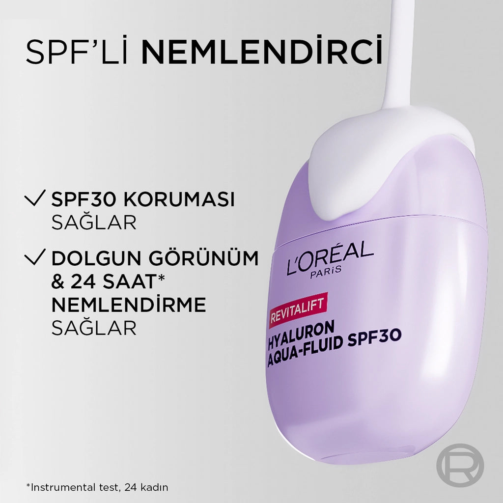 Loreal Paris Revitalift Plumping Lightweight Moisturizing Face Cream with Hyaluronic Acid SPF30 Protection 40 ml