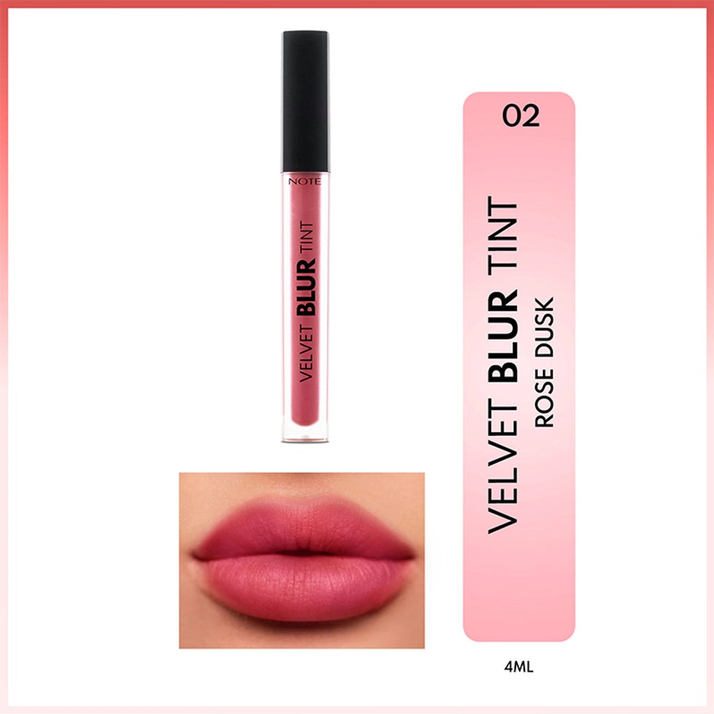 Note Velvet Blur Tint Velvet Finish Moisturizing Matte Lipstick 04 Rust Red