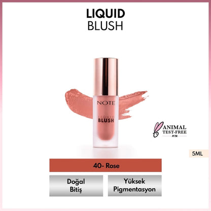 Note Liquid Blush Moisturizing Effect Liquid Blush 40 Rose