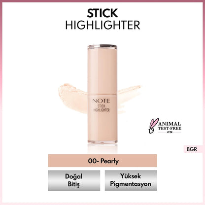 Note Stick Highlighter Moisturizer Soft Stick Illuminator 00 Pearly