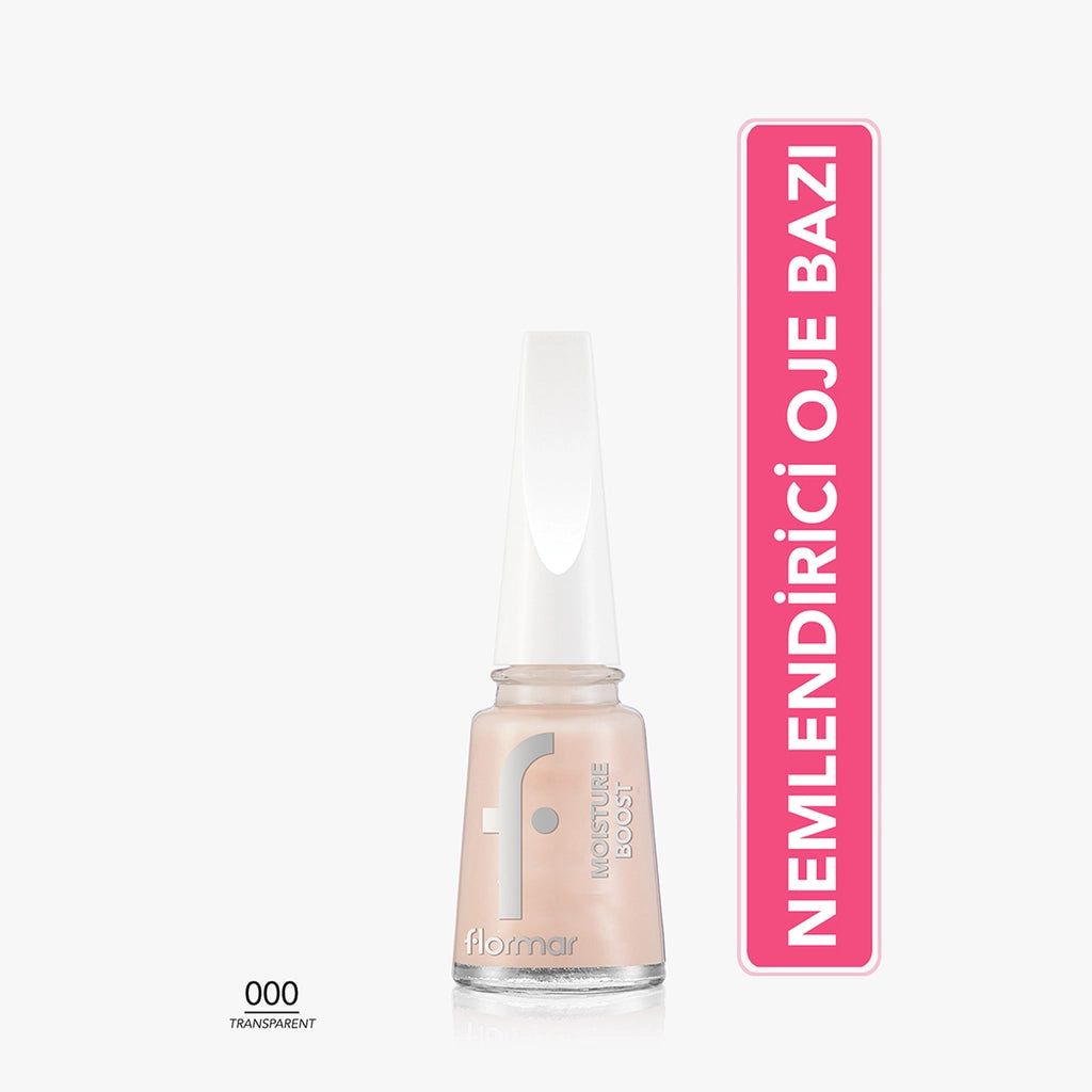 Flormar Moisture Boost Intense Moisturizing Effective Nourishing Nail Polish Base/Nail Polish 000 Transparent