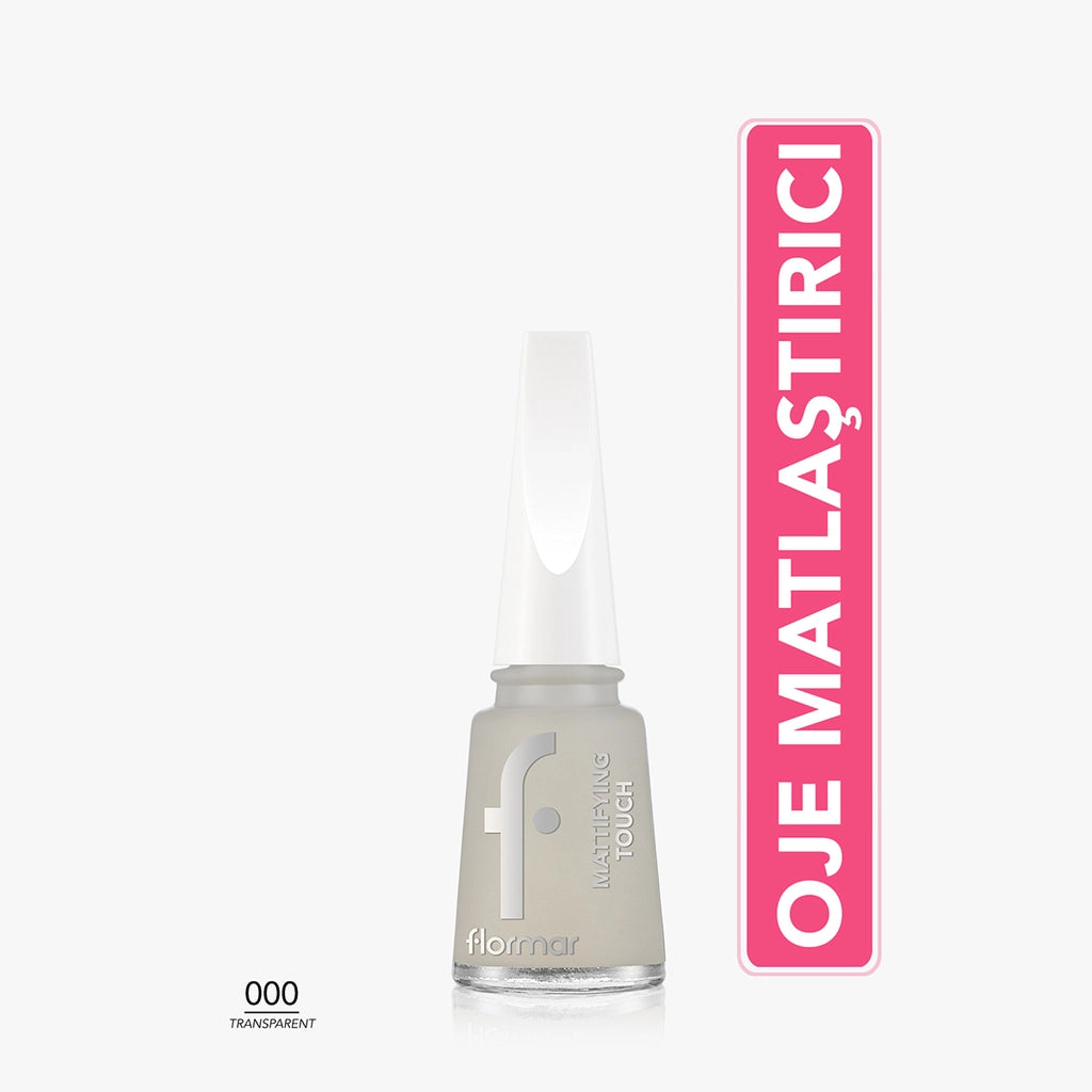 Flormar Mattifying Touch Transparent Nail Polish with Mattifying Effect 000 Transparent