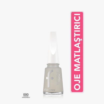 Flormar Mattifying Touch Transparent Nail Polish with Mattifying Effect 000 Transparent