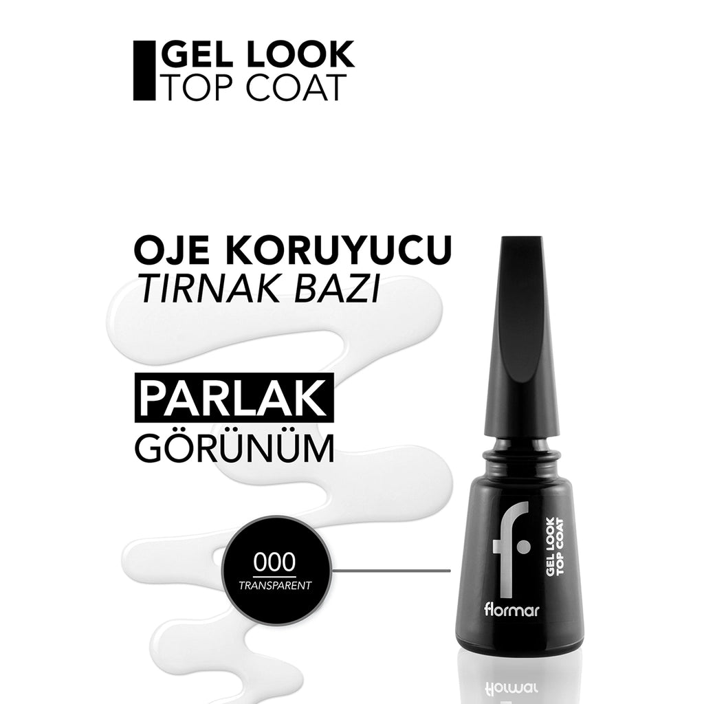 Flormar Gel Look Shiny Gel Look Nail Polish Protective Nail Polish 000 Transparent