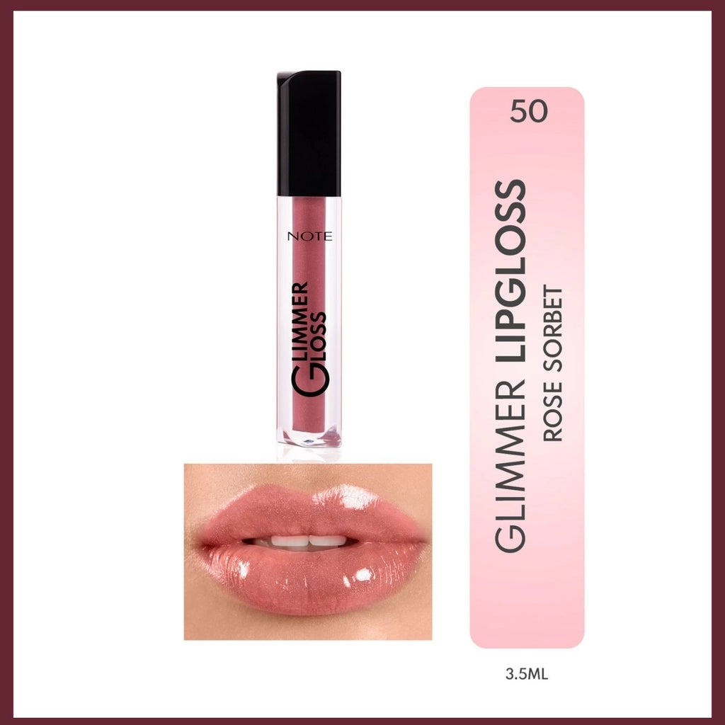 Note Glimmer Gloss Shimmering Moisturizing Lip Gloss 10 Poppy Coral