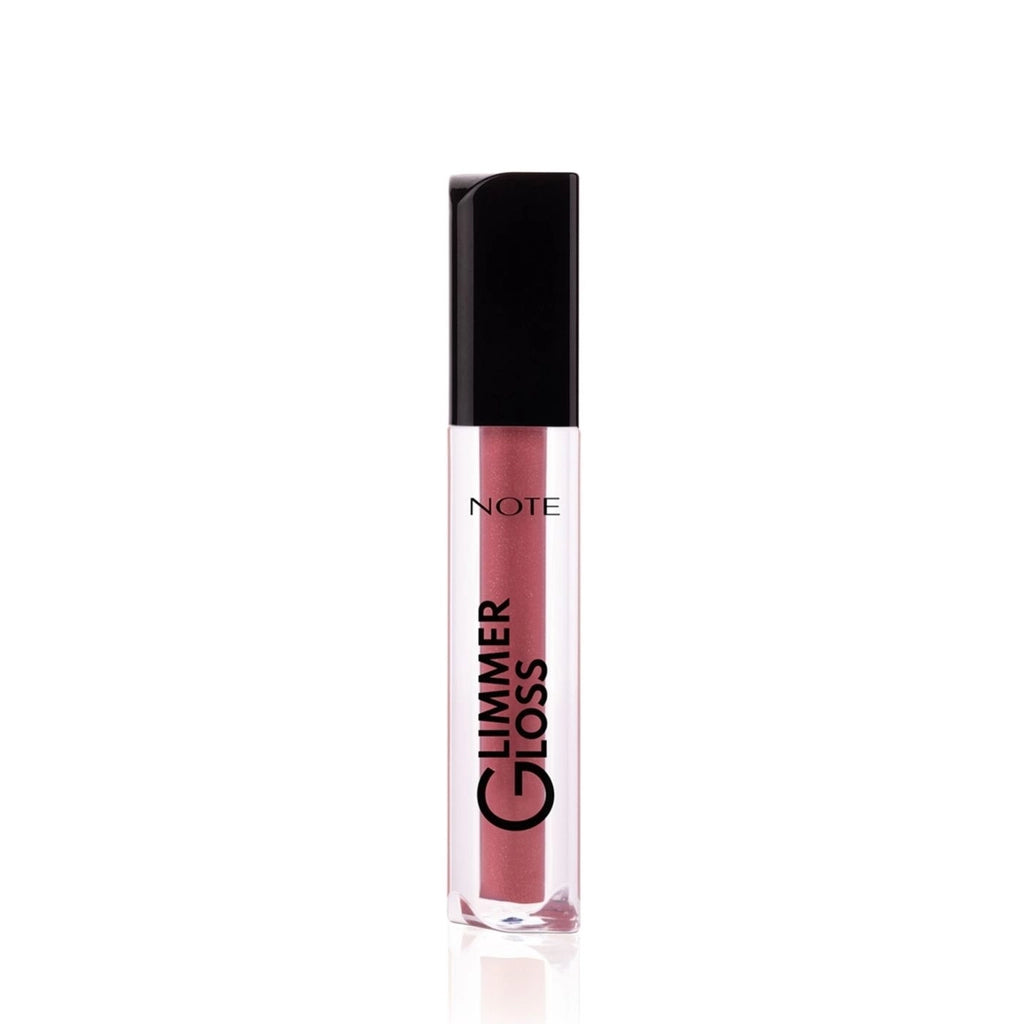 Note Glimmer Gloss Shimmering Moisturizing Lip Gloss 50 Rose Sorbet
