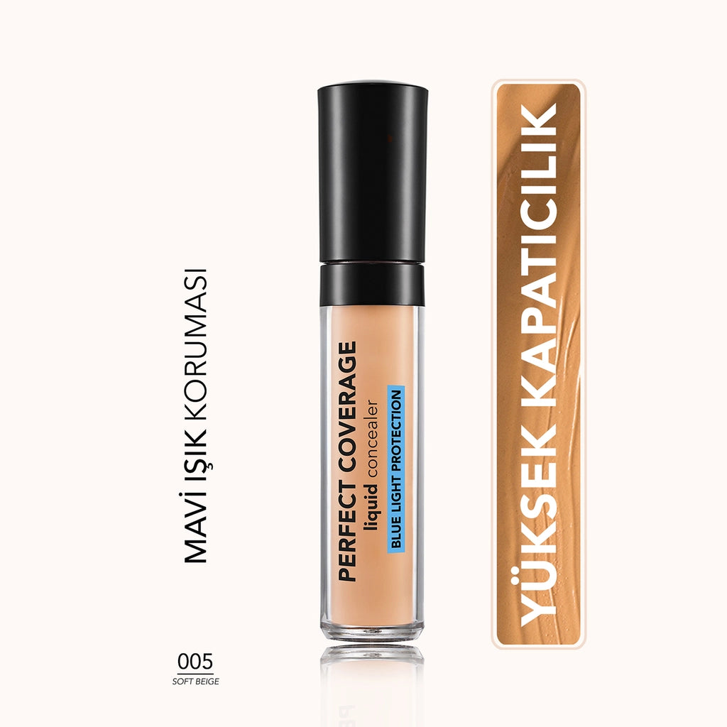 Flormar Perfect Coverage Blue Light Protection Semi-Matte Concealer 002 Ivory
