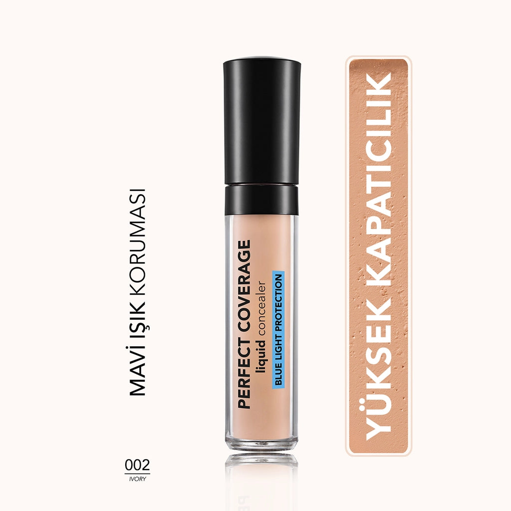 Flormar Perfect Coverage Blue Light Protection Semi-Matte Concealer 002 Ivory