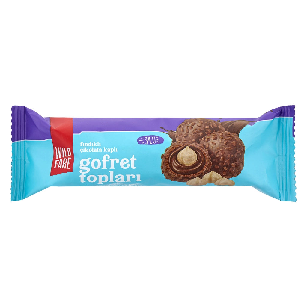 Wildfare Whole Hazelnuts and Hazelnut Cream Filled, Milk Chocolate Coated Wafer Balls 37.5 gr