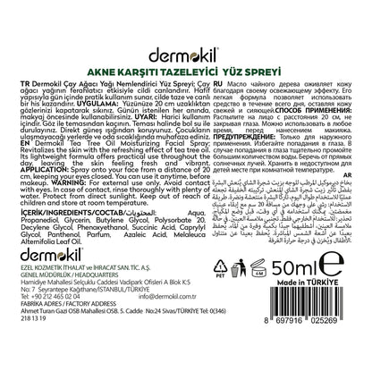 Dermokil Anti-Acne Tea Tree Oil Facial Spray Tonic 50 ml