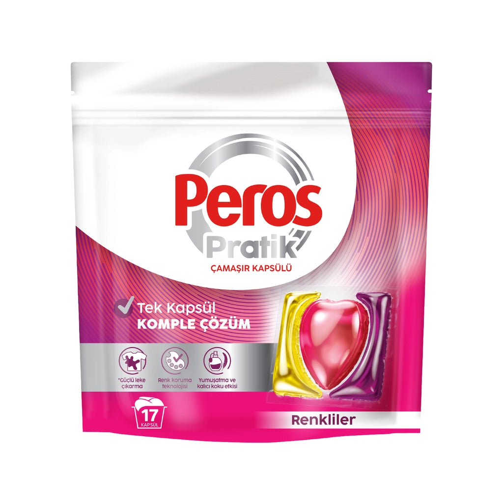 Peros Practical Colorful Laundry Capsules 17 Pack