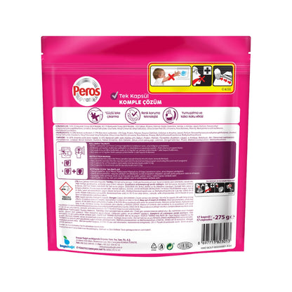 Peros Practical Colorful Laundry Capsules 17 Pack