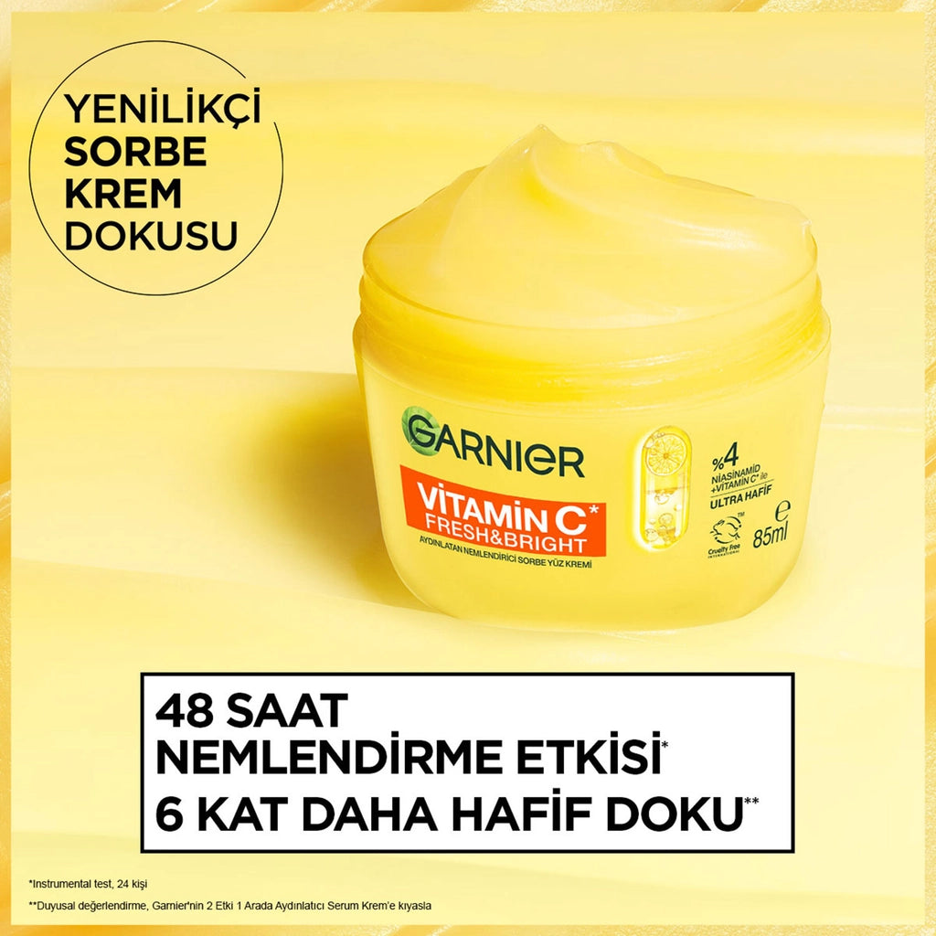 Garnier Vitamin C Fresh &amp; Bright Illuminating Sorbet Face Cream 85 ml