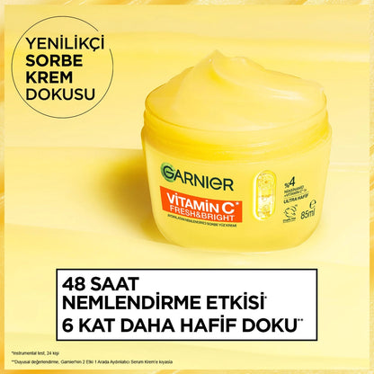 Garnier Vitamin C Fresh &amp; Bright Illuminating Sorbet Face Cream 85 ml