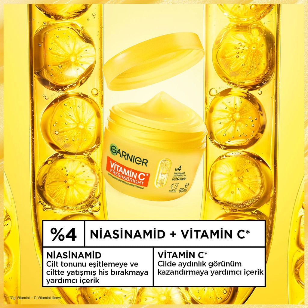 Garnier Vitamin C Fresh &amp; Bright Illuminating Sorbet Face Cream 85 ml