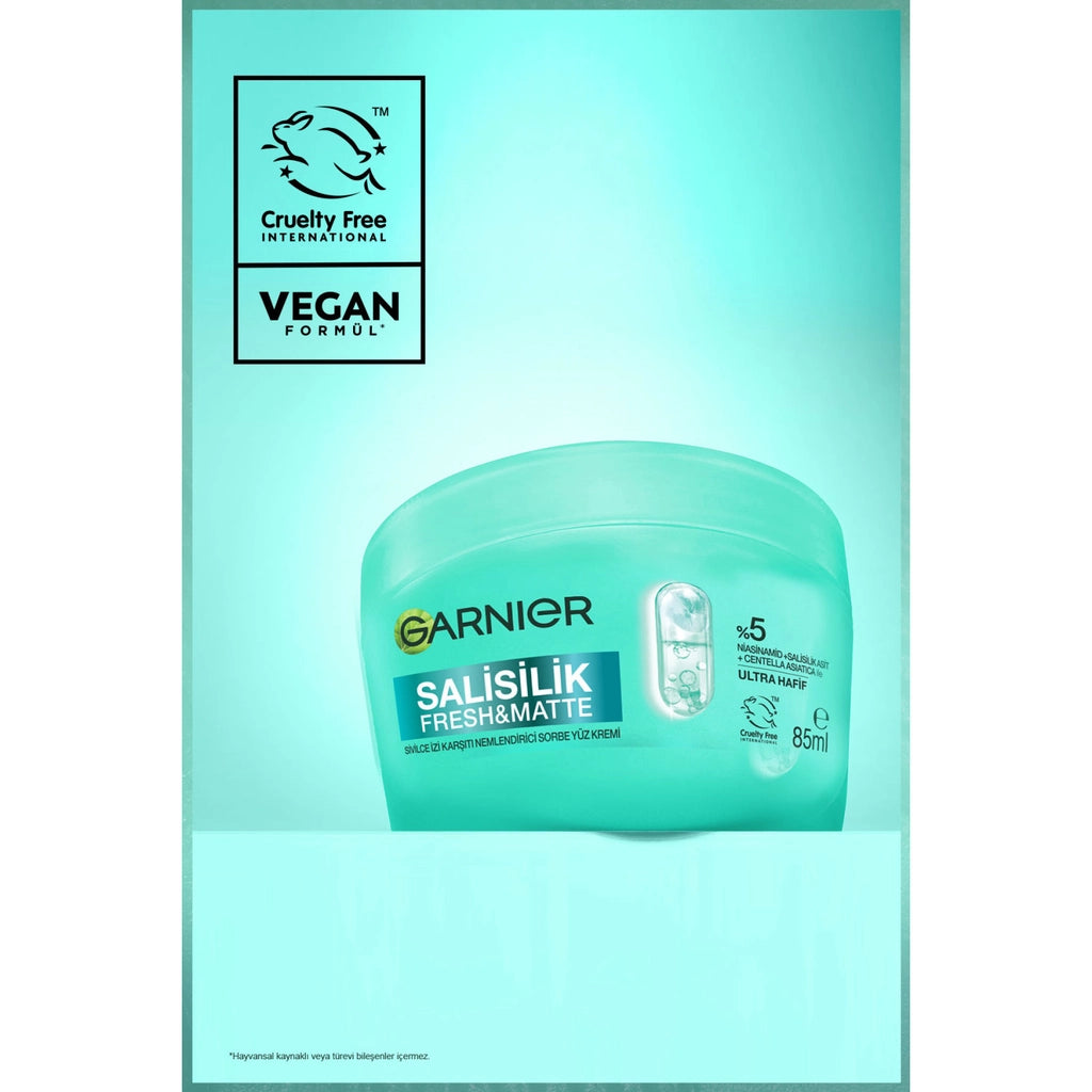 Garnier Salicylic Fresh &amp; Matte Anti-Acne Scar Moisturizing Sorbet Face Cream 85 ml