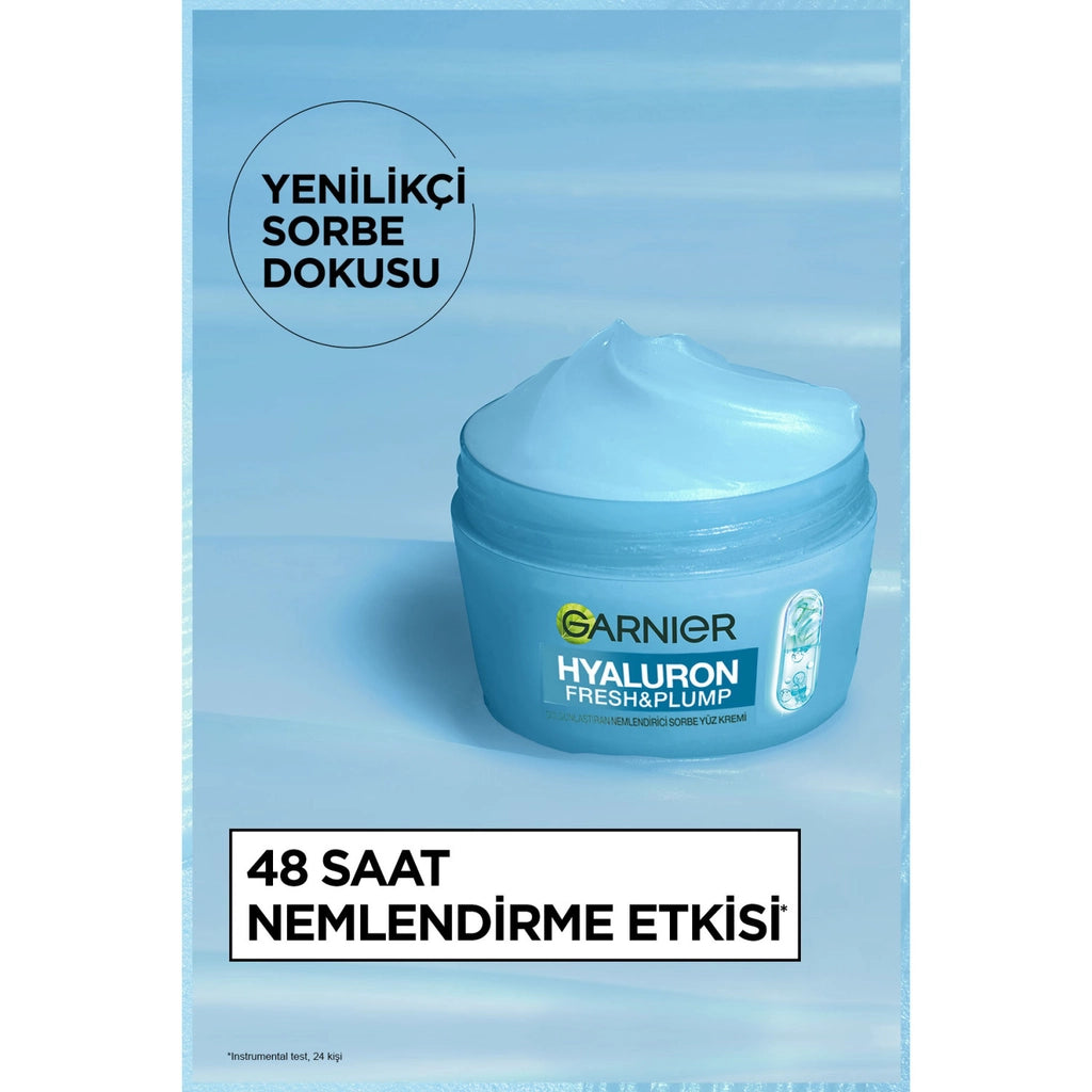 Garnier Hyaluron Fresh &amp; Plump Plumping Moisturizing Sorbet Face Cream 85 ml