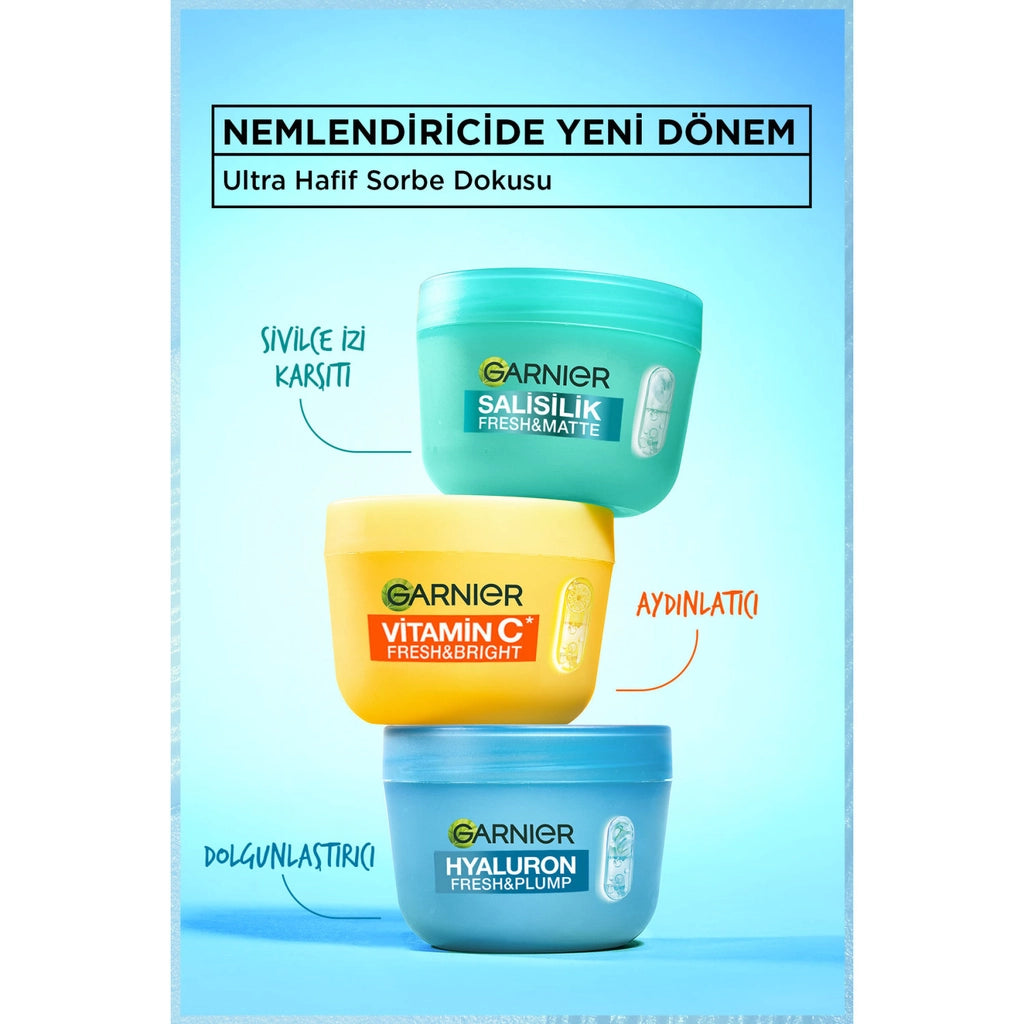 Garnier Hyaluron Fresh &amp; Plump Plumping Moisturizing Sorbet Face Cream 85 ml