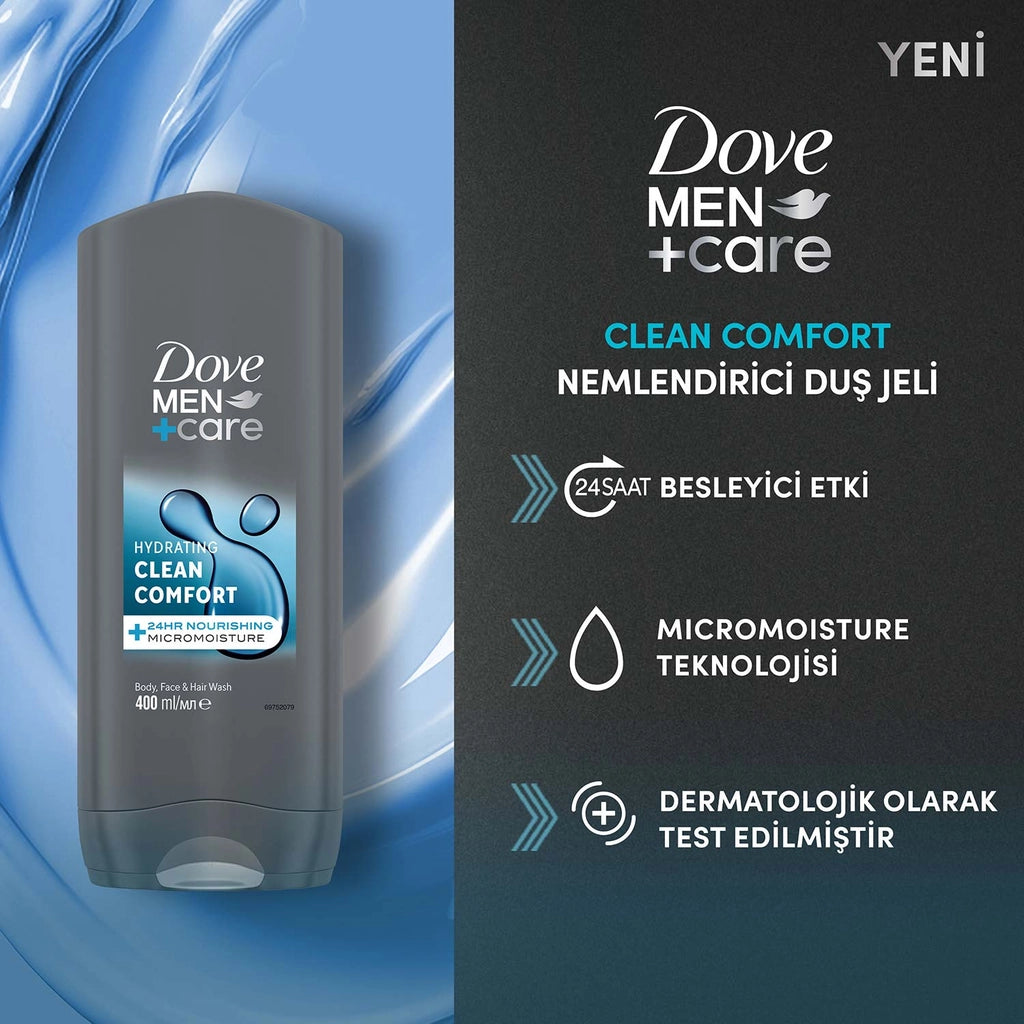 Dove Men +Care Clean Comfort Moisturizing Shower Gel 400 ml