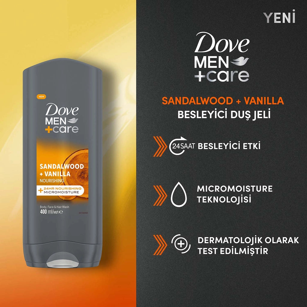 Dove Men +Care Sandalwood + Vanilla Nourishing Shower Gel 400 ml