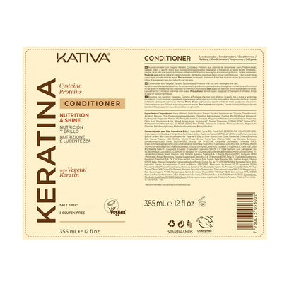 Kativa Keratin Vegan Hair Care Cream 355 ml