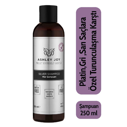 Ashley Joy Anti-Orange Keratin Content Purple Shampoo for Platinum and Blonde Hair 250 ml