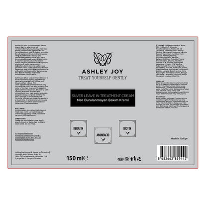 Ashley Joy Anti-Orange Keratin Content Purple Leave-In Conditioner for Platinum and Blonde Hair 150 ml