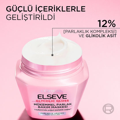 Loreal Paris Elseve Glycolic Gloss Hair Care Mask That Gives Perfect Shine 300 ml
