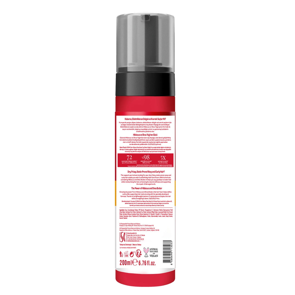 Urban Care Hibiscus &amp; Shea Butter Anti-Frizz Hair Care Foam 200 ml