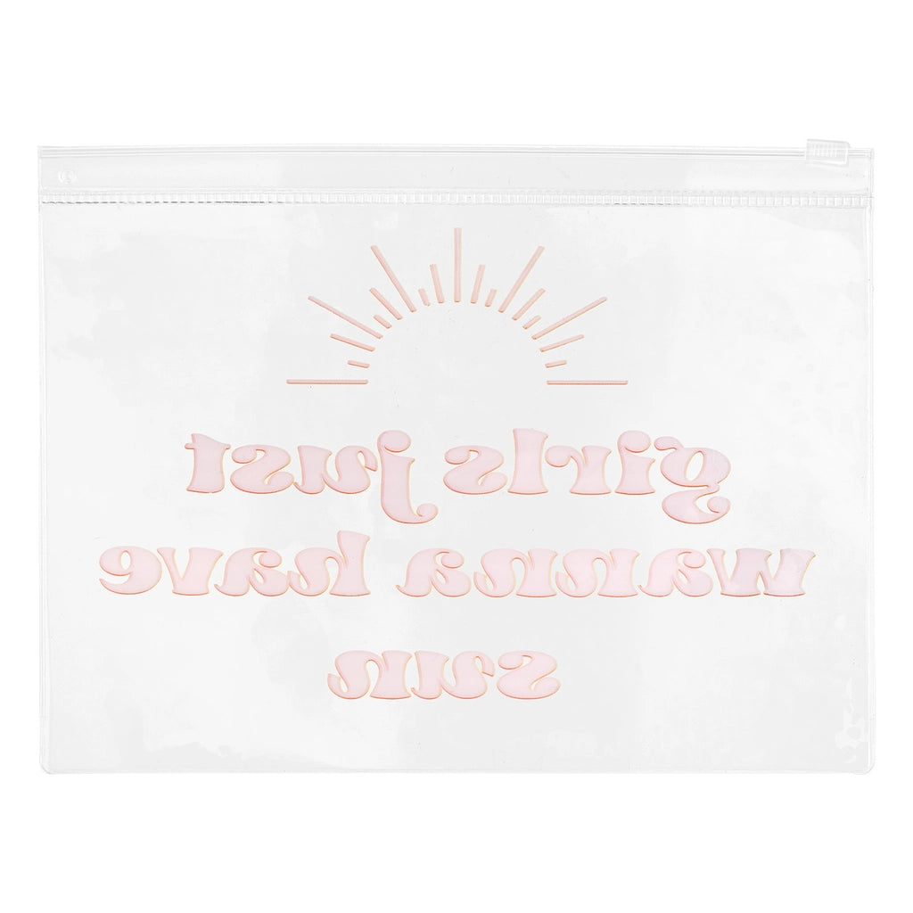 Eklips Orange Print Transparent Clutch Bag