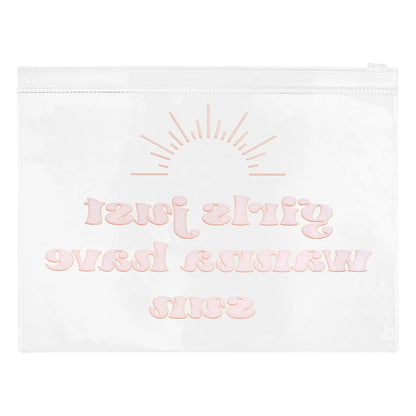 Eklips Orange Print Transparent Clutch Bag