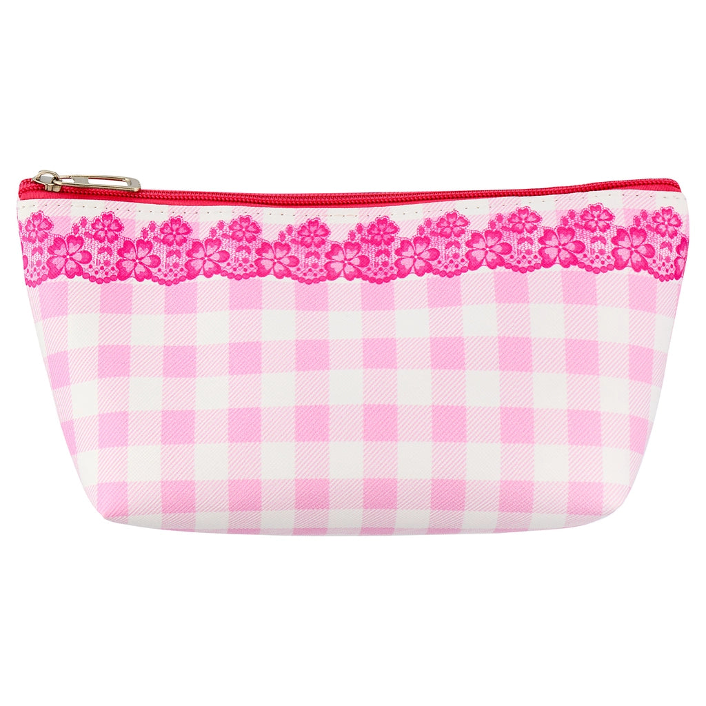 Eklips Pink Plaid Makeup Bag