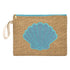 Eklips Seashell Embroidered Jute Clutch Bag