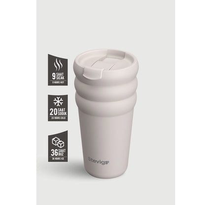 Stevig Bubble Steel Thermos 600 ml ST-244 Crushed Rock