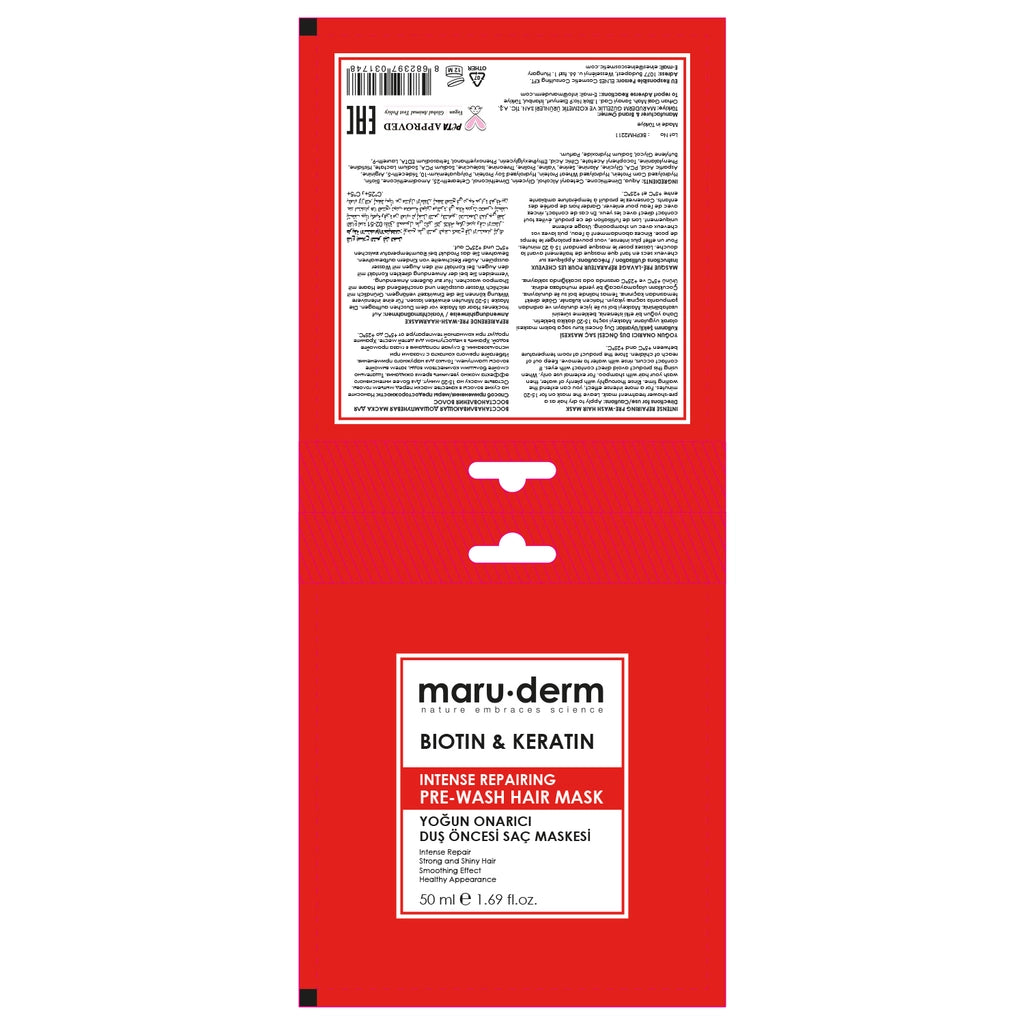 Maruderm Biotin &amp; Keratin Intensive Repairing Pre-Shower Hair Mask 50 ml
