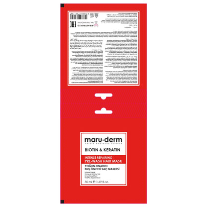 Maruderm Biotin &amp; Keratin Intensive Repairing Pre-Shower Hair Mask 50 ml