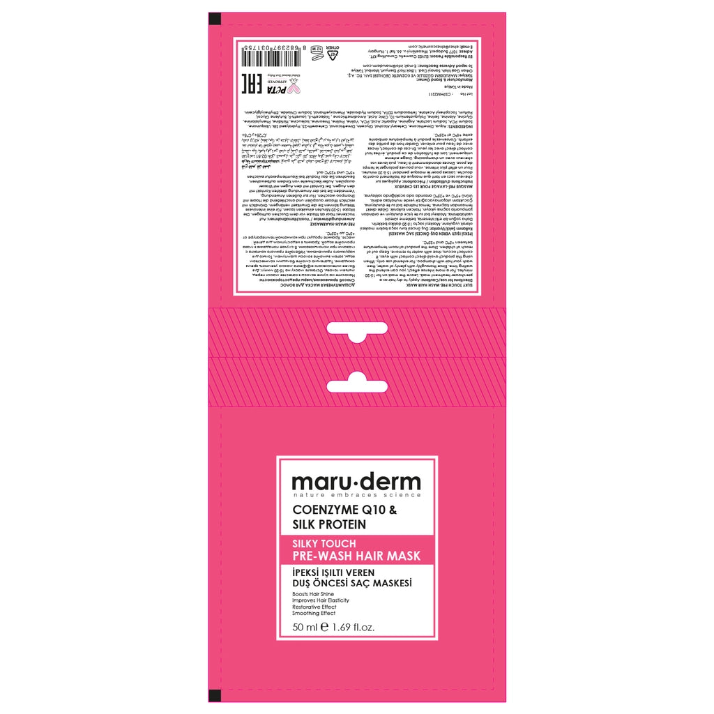 Maruderm Coenzyme Q10 &amp; Silk Protein Silky Shine Pre-Shower Hair Mask 50 ml
