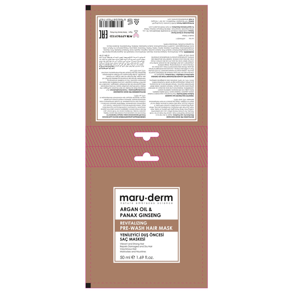 Maruderm Argan Oil &amp; Panax Ginseng Regenerating Pre-Shower Hair Mask 50 ml