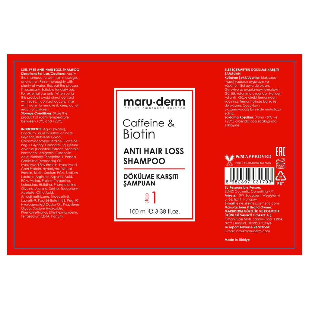 Maruderm Caffeine &amp; Biotin Anti-Hair Shampoo 100 ml