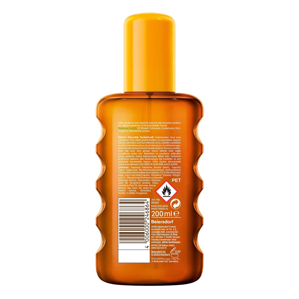 Nivea Sun Bronzing Body Sun Oil 200 ml